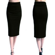 Women Pencil Skirt New Fashion Ladies Office Stretch Bodycon Midi Skirt Female High Waist Mid-Calf Jersey Skirts Puls Size XL