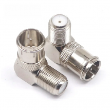 British F male to F female adapter 90 degrees F male to F Female F-JKW F male to female curved