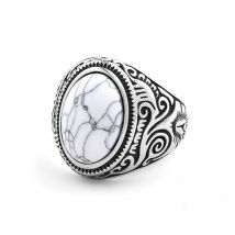 Onlysda Retro Ancient Middle East Arabic Style stone titanium steel ring Jewelry For Men Party Gifts Drop Shipping OSR298