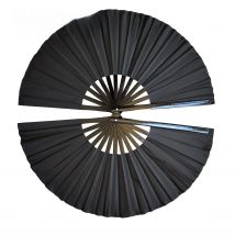 Martial Art Tai Chi Fan Bamboo Frame Silk Cover 13.4in/34cm Stainless Rivets Crisp Sound Kung Fu Wushu Cosplay Smooth Action