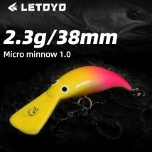 LETOYO 2.3g 38mm Micro Minnow 1.0 Sinking Minnow Artificial Bait Crankbait Lure Wobblers Hard Baits For Bass Trout Fishing Lures