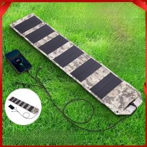 800W Foldable Solar Panel with USB 5V Output | Portable Solar Charger for Camping, Hiking, Emergency Power Bank (Includes Cable)