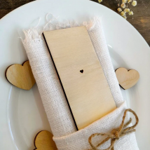Wooden Rectangular Anniversary Celebration Party VIP Seat Card And Groomsman Seat retro Wedding Maid of Honour Seat Card