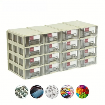 LEADLOONG 8/16pcs 14x9x4cm/5.5x3.5x1.5Inch Screw Parts Crafts Thread Organizer Mini Drawer Home Organization And Storage Bin