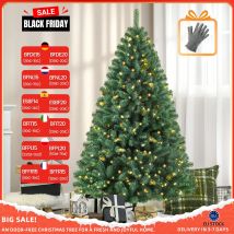 Sztuczna choinka jodłowa z PVC o wysokości 180/210/235 cm z 900/1050/1489 igłami, 180/270/420 diodami LED, metalowy stojak, dekoracja na przyjęcie.