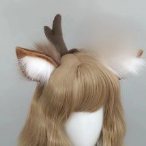 Cute Plush Antler Headband Fashion Cosplay Deer Ear Head Hoop Lolita Hair Bands Holiday Party Christmas Women Hair Accessories