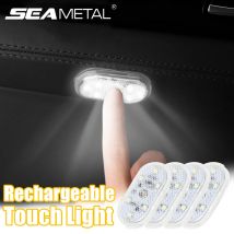 SEAMETAL Mini Touch Light do samochodu USB Akumulatorowa lampka LED Magnetyczna lampka do czytania Delikatne oświetlenie podłogi samochodu Kaptur bagażnika