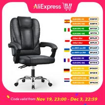 Sedia da ufficio ergonomica Sedia da scrivania in pelle PU Design con imbottitura a molla Schienale alto Sedia direzionale regolabile Sedia girevole