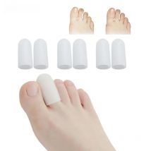 6Pcs Toe tube Corns Cap Protector  Toe Pain Relief Blisters Separator Tube Foot Gel Bunion Finger Protector Massager Health Care