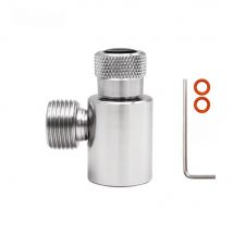 Soda Metal Filling Adapter W21.8-14 to Tr21-4 CO2 Gas Cylinder Tank Adaptor Connector Kit For Aquarium Homebrew Regulator