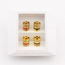 4 Position 4mm Banana Socket Speaker Panel Box Audio Panel Socket gold plated terminal Outlet 86 Size