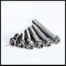 Titanium bolt GR5 flange head inside and outside hexagon head M8 M10x20-90mm motorcycle refitted bolt repair replacement scre