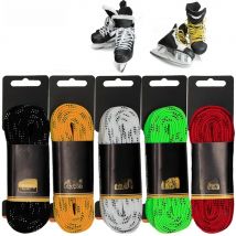 Ice Hockey Shoelaces 84/96/108/120in Ice Hockey Skate Laces Dual Layer Braid Extra Reinforced Tips Waxed Tip Design Shoe Lace