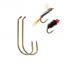 ICERIO 100PCS 200PCS Standard Fly Tying Hook With Barb Nymph Dry Fly Wet Fly Tying Hook 8#~22#