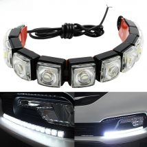 1pcs COB Flexible Turn signal DayTime Running Light Auto HeadLamp Waterproof ultra Bright Led Fog lamp Car Styling Forward White