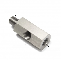 Stainless Steel 1/8" NPT Female To 1/8NPT Oil Pressure Sensor Feed Line Gauge Tee Adapter