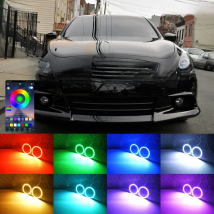 For INFINITI G25 G35 G37 Q40 Nissan Skyline 250GT 350GT 370GT V36 BT APP Ultra Bright Multi-Color RGB LED Angel Eyes Halo Rings