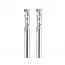 Dreanique 2pcs/lot CNC Two Spiral Flutes Compression End Mill Woodwork UP&DOWN Carbide Milling Cutter Tool Router Bit