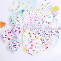 12Pcs/Lot Cotton Panties Girls Kids Short Briefs Children Underwear Child Cartoon Shorts Underpants Girl Panties Cute Summer New