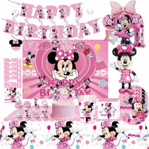 Disney Minnie Mouse Birthday Party Decoration Princess Girl's Party Supplies MInnie Mouse Tableware