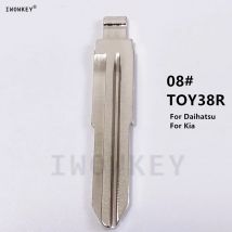 10 stücke 08 # toy38r Metall ungeschnittene leere Flip Remote Key Blade für Daihatsu Kia für Keydiy kd vvdi jmd Fernbedienung