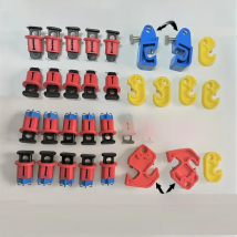 34pcs/lot multi pole MCB lockout pis pos lockout master lockout 1P 2P 3P 4P breaker lockout
