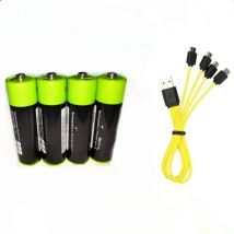 Hot sale ZNTER 1700mAh 1.5V AA rechargeable battery USB rechargeable lithium polymer battery fast charging via Micro USB cable