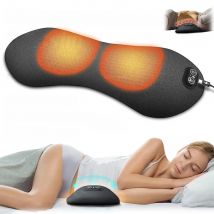 3 in 1 Electric Lumbar Support Pillow with Adjustable Height Lying Flat Waist Relief Waist Support Waist Pillow Heating Vibratin