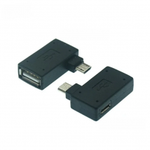 90 Degree Micro USB OTG Adapter for Fire Stick TV Snes mini Classic Nes Mini with Power Supply Left Right Angled