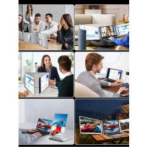 FHD IPS Gaming Series Portable LCD Backlit Monitor High-Definition Dual Triple Screen Extender for Productivity Visture