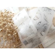 Creawithgaby Studio Vintage Layer French Romance Washi PET Tape DIY Card Making Scrapbooking Decorative Sticker