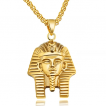 Egyptian Pharaoh Vintage Pendant Stainless Steel Gold Color Men Accessories Wholesale Egypt Jewelry Necklace Women