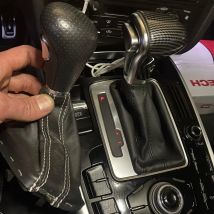 Automatic For Audi A4 B8 A5 Q5 2010 2011 2012-2014 Leather ABS Car Stick Shifter Lever Gear shift knob Gaiter Boot Leather Cover