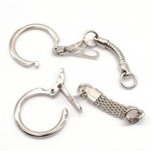 New arrived 10pcs/lot silver color Metal Key Rings buckle 60mm Long Split Rings for KeyChains accessories