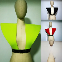 Men Women Shoulder Pads Green Red Flying Shoulder Vest Nightclub Dj Ds Jazz Outfit Stage Performance Gogo Accessories 3692