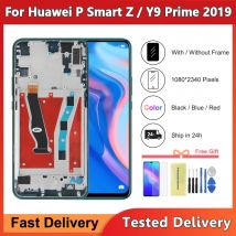 6,59 Zoll LCD-Display STK-LX1 für Huawei P Smart Z & Y9 Prime 2019, Touchscreen-Digitizer-Baugruppe mit Rahmen