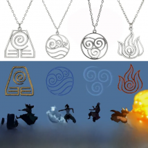 Movie The Last Airbender Necklace Cute Badge Symbol Pendant Alloy Necklaces Cosplay Jewelry Fashion Party Accessory Gift NEW