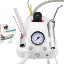 Portable Dental Turbine Unit Work With Air Compressor 3 Way Syringe 2/4 Holes Handpiece Tube Dentistry Equipment Plastic Shell