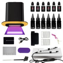 Advanced V Light Hair Extensions Kit Tape-In Extensions with High-Tech UV Machine and Glue for Quality Salon Use Seamless hair