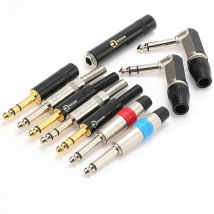 Neutrik's REAN Jack 6.35mm TRS Stereo 3 pole 1/4" TS Mono 2pole Microphone Guitar Line Instrument Plug Right Angle/Straight Jack