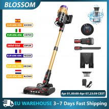 Aspirapolvere senza fili Blossom V18, aspirapolvere senza fili da 550 W 45 KPA 55 minuti con touch screen, 6 libbre molto leggero