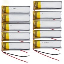 Wholesale  10Pcs 3.7V 220mAh 0.814Wh Rechargeable Li Lithium Battery 501240 For Bluetooth Speaker LED Light Headpones Headset