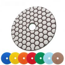 SUBRILLI 4"/100mm Diamond Polishing Pad Dry Use Sharp Flexible Sanding Disc Resin Bond For Granite Marble Stone Grinding Abrasiv