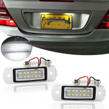 2Pcs LED License Number Plate Lights Lamp Fit for Mercedes BENZ W163 W164 X164 ML GL A2518200066 Car License Light Assembly 12V