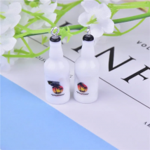 10pcs/pack Coconut Tree Bottle Alcohol Charms  Earring Keychain Jewlery Findings Phone Case DIY