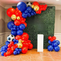 Wedding Birthday Party Decor 4D Gold 4D Soccer Red Blue Latex Balloon Garland Arch Holiday Event Baby Shower Backgound Decor