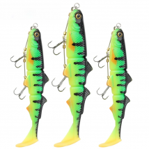 Spinpoler Pike Stinger Rig Hook Systerm with 3D Swimbait Soft Lure Fishing Bait Paddle T Tails For Zander Pike Big Game Fish