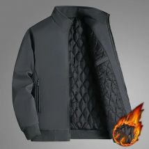 BROWON Plus Size 8xl Jacket for Men 2025 Thick Stand Collar Solid Winter Jacket Men Waterproof Warm Business Casual Men Coats
