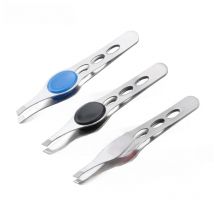 Brainbow 1pc Eyebrow Tweezer Stainless Steel Eyelash Extension Tweezers Eye Hair Removal Lady Face Makeup Tools Beauty Essential