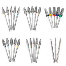 Ceramic Milling Cutter Manicure Nail Drill Bits Electric Nail Files Pink Blue Grinding Bits Mills Cutter Burr Accessories
